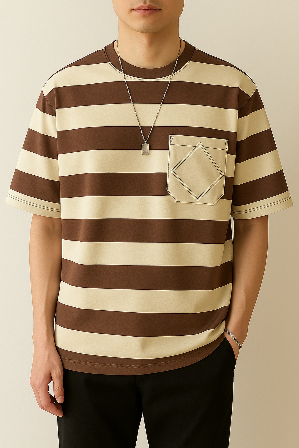 Metro Stripe Pocket Tee – Bold Edition
