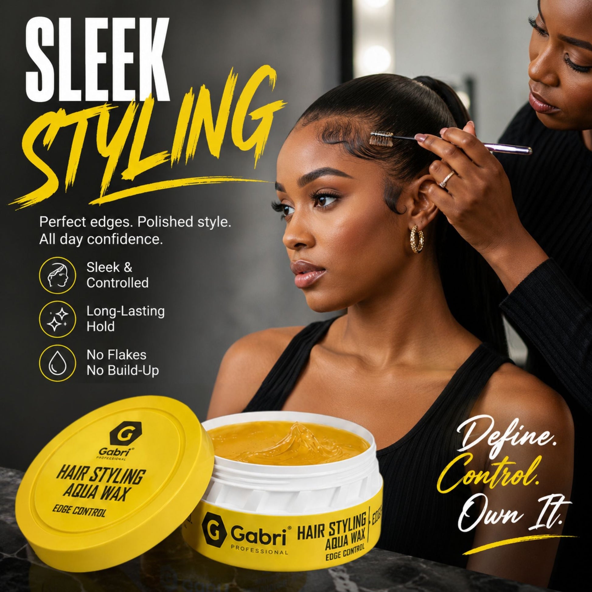 Gabri Professional Hair Styling Aqua Wax Edge Control 150ml