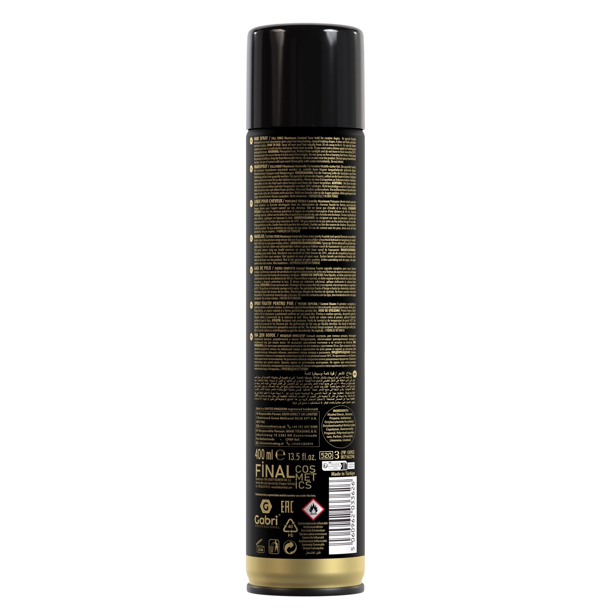 Gabri Professional Hair Styling Spray Maximum Power Cool 400ml